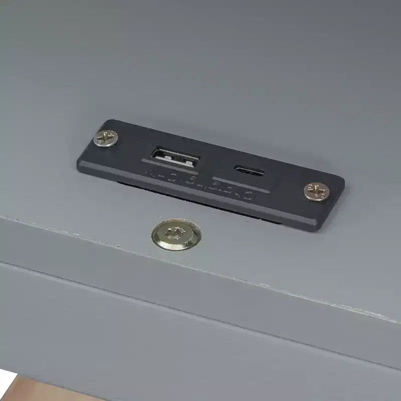 Lit de repos double multifonctionnel avec tiroirs et lit gigogne, rangement de tête de lit et tables, station de recharge USB