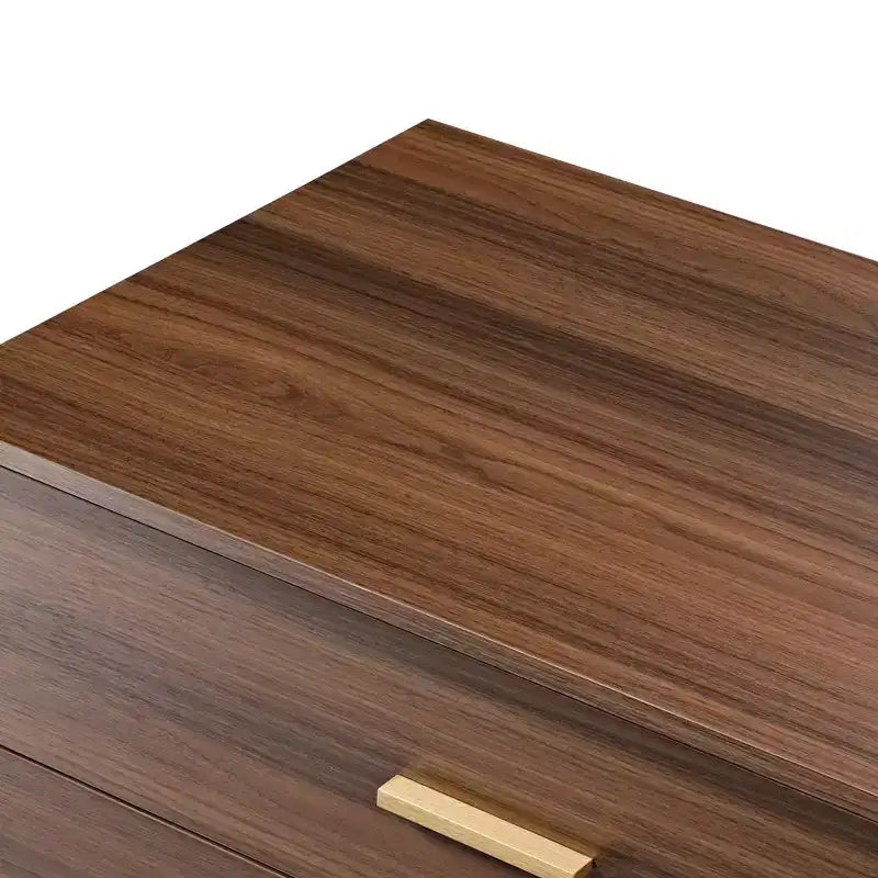 Commode 5 tiroirs avec accent 42 po Noyer
