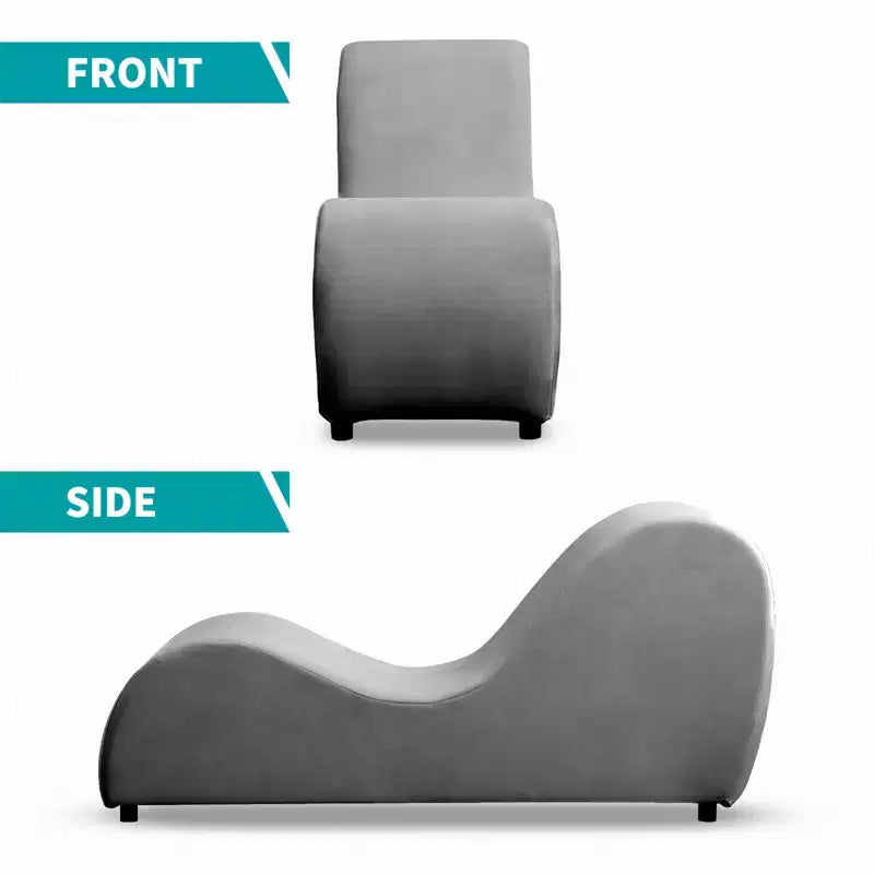 Chaise longue de yoga en velours, chaises de yoga courbées modernes pour adultes pour l'étirement, la relaxation, l'exercice