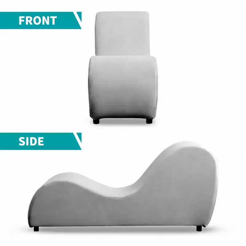 Chaise longue de yoga en velours, chaises de yoga courbées modernes pour adultes pour l'étirement, la relaxation, l'exercice