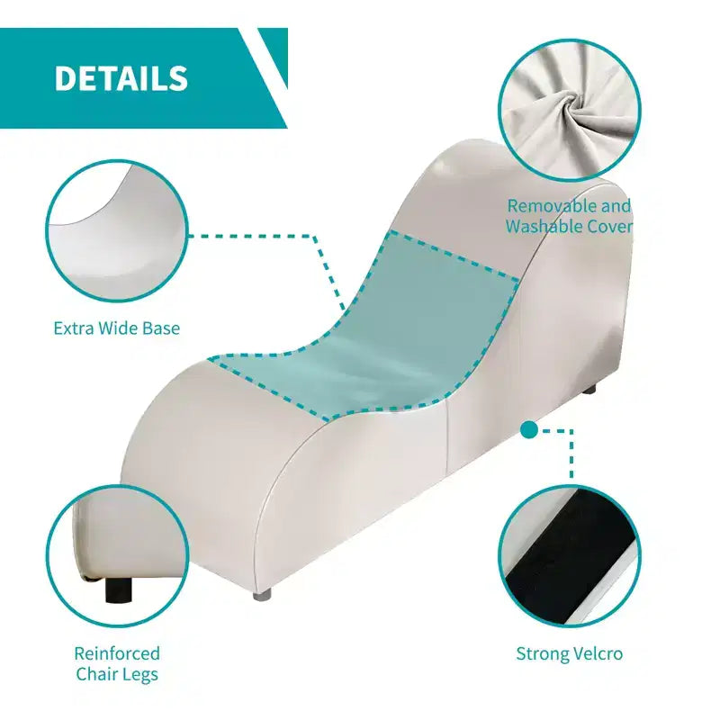 Chaise longue de yoga en velours, chaises de yoga courbées modernes pour adultes pour l'étirement, la relaxation, l'exercice
