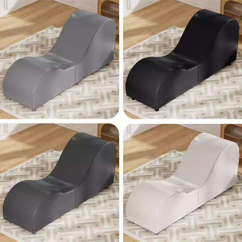 Chaise longue de yoga en velours, chaises de yoga courbées modernes pour adultes pour l'étirement, la relaxation, l'exercice