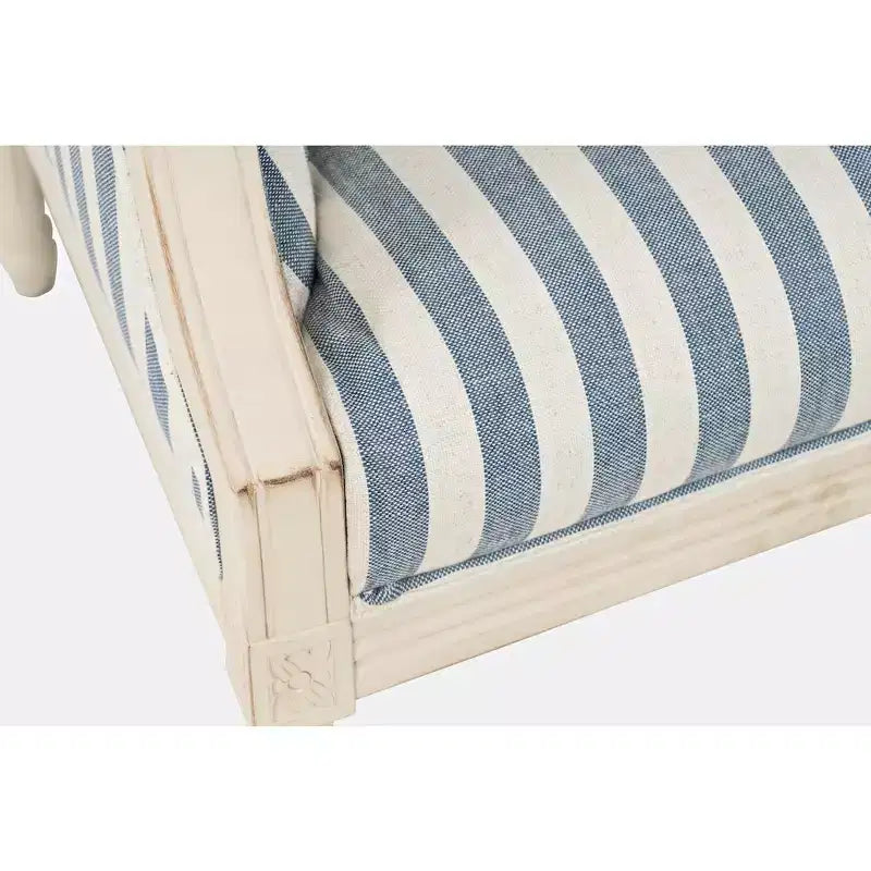 Fauteuil d'appoint rembourré en bois massif McKenna French Detailing