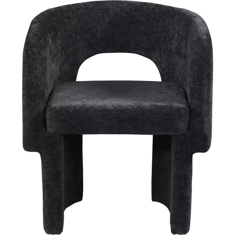Chaise de salle à manger/chaise d'appoint en tissu chenille Emmet
