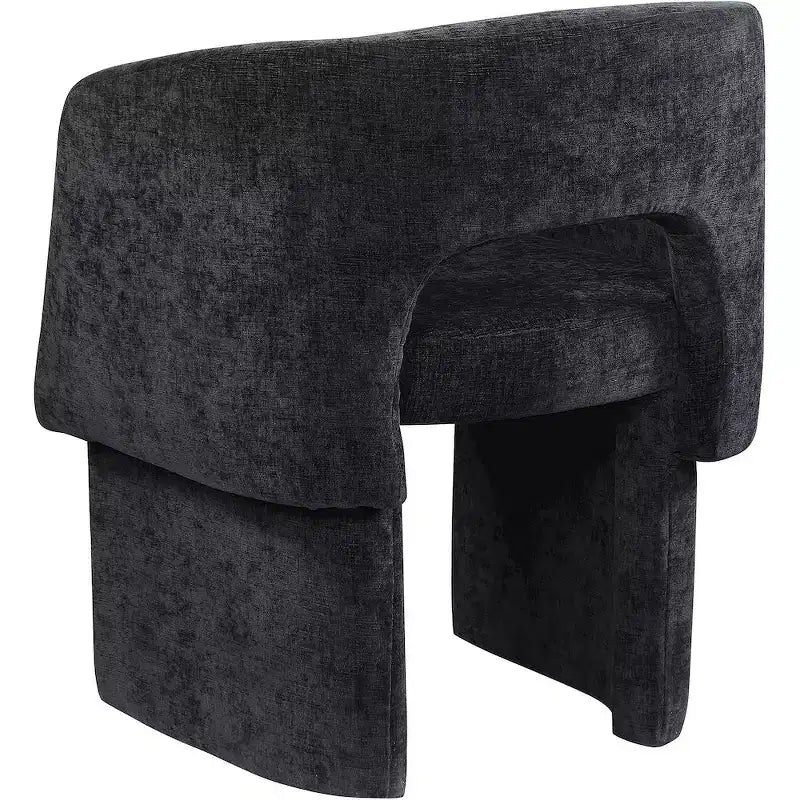 Chaise de salle à manger/chaise d'appoint en tissu chenille Emmet