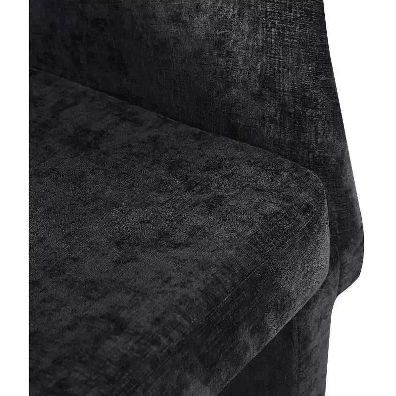 Chaise de salle à manger/chaise d'appoint en tissu chenille Emmet
