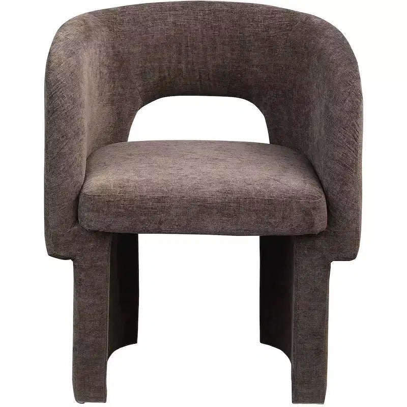 Chaise de salle à manger/chaise d'appoint en tissu chenille Emmet