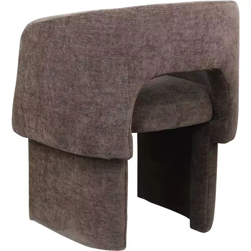 Chaise de salle à manger/chaise d'appoint en tissu chenille Emmet