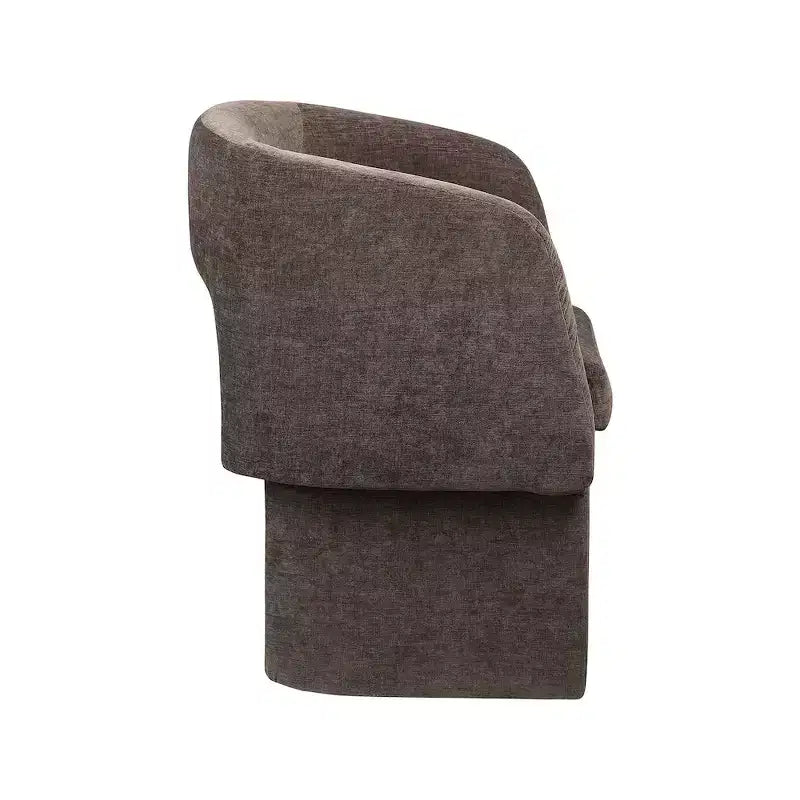 Chaise de salle à manger/chaise d'appoint en tissu chenille Emmet