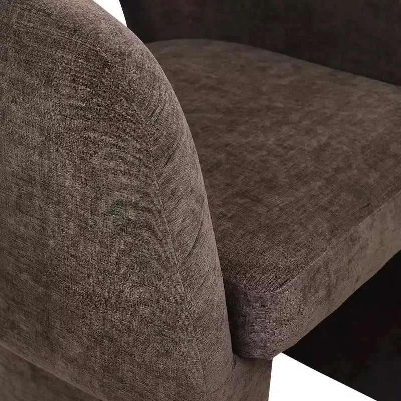 Chaise de salle à manger/chaise d'appoint en tissu chenille Emmet