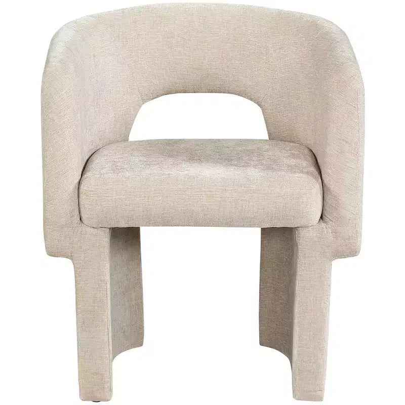 Chaise de salle à manger/chaise d'appoint en tissu chenille Emmet