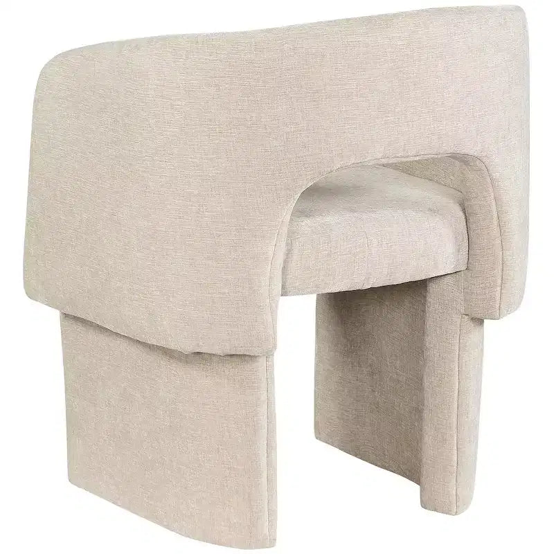 Chaise de salle à manger/chaise d'appoint en tissu chenille Emmet