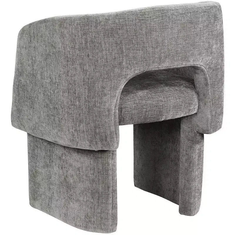 Chaise de salle à manger/chaise d'appoint en tissu chenille Emmet