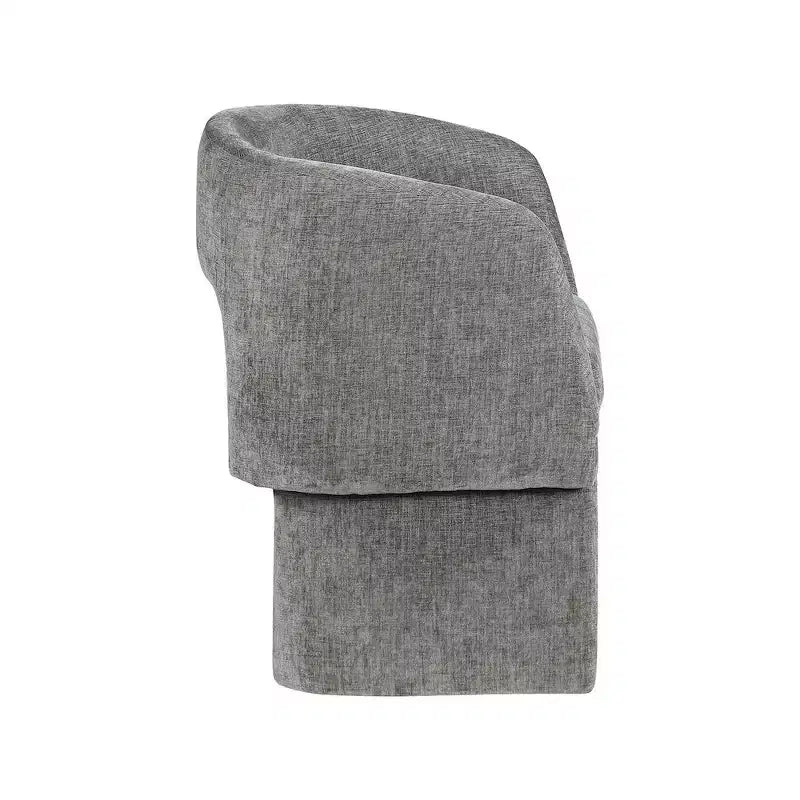 Chaise de salle à manger/chaise d'appoint en tissu chenille Emmet