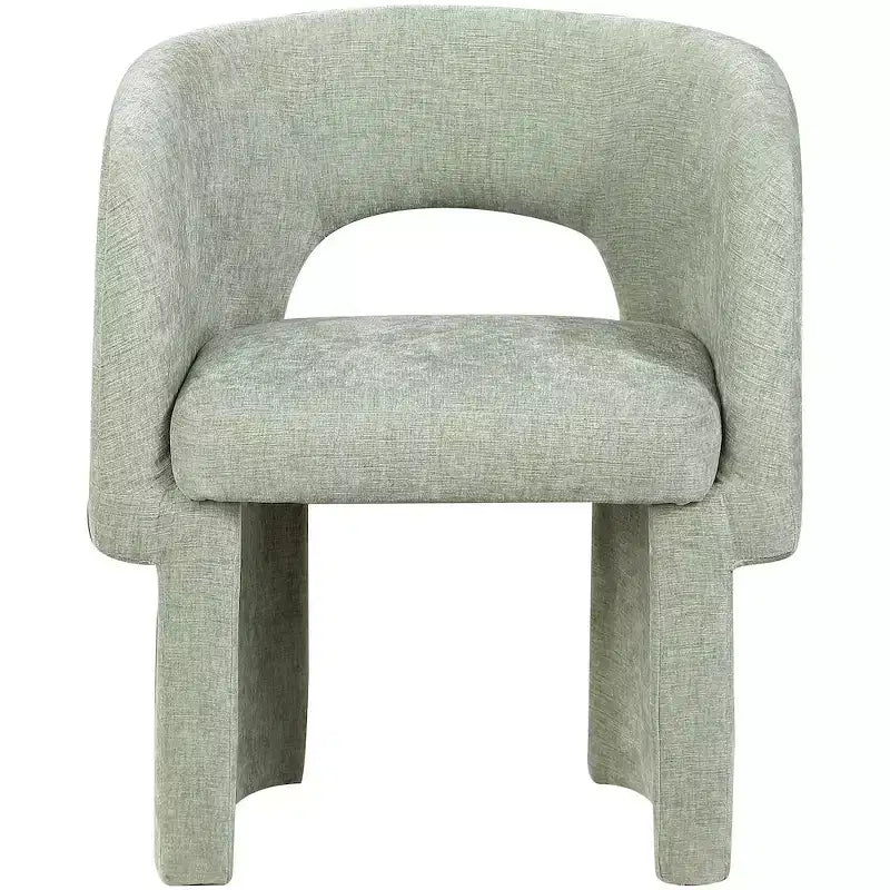 Chaise de salle à manger/chaise d'appoint en tissu chenille Emmet