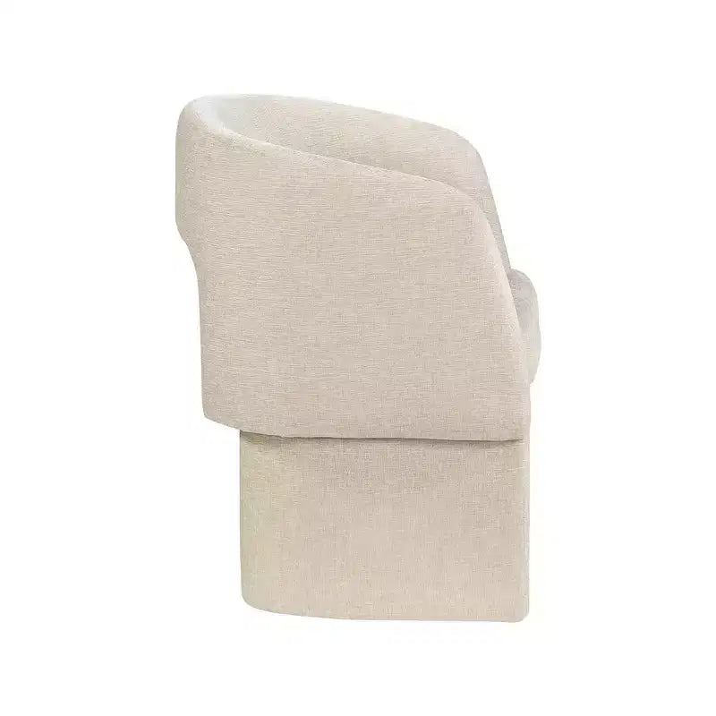 Chaise de salle à manger/chaise d'appoint en tissu chenille Emmet