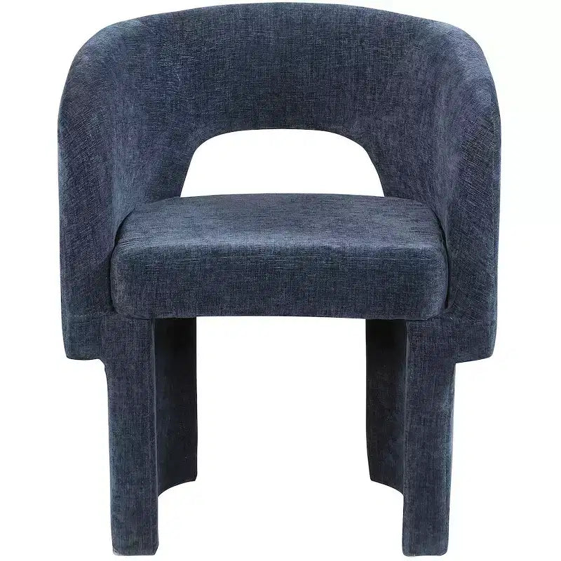 Chaise de salle à manger/chaise d'appoint en tissu chenille Emmet