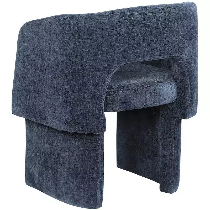 Chaise de salle à manger/chaise d'appoint en tissu chenille Emmet