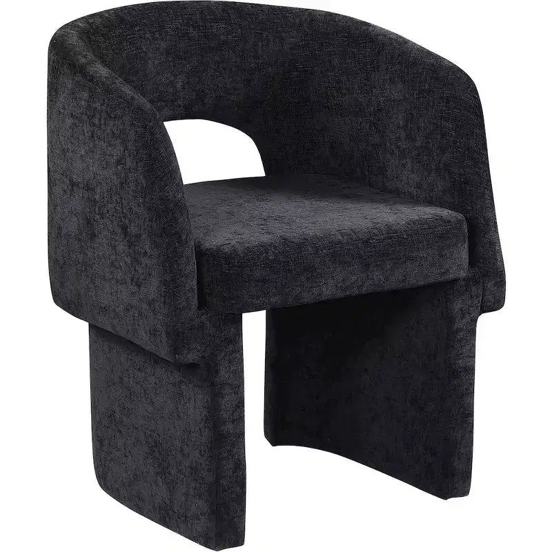Chaise de salle à manger/chaise d'appoint en tissu chenille Emmet