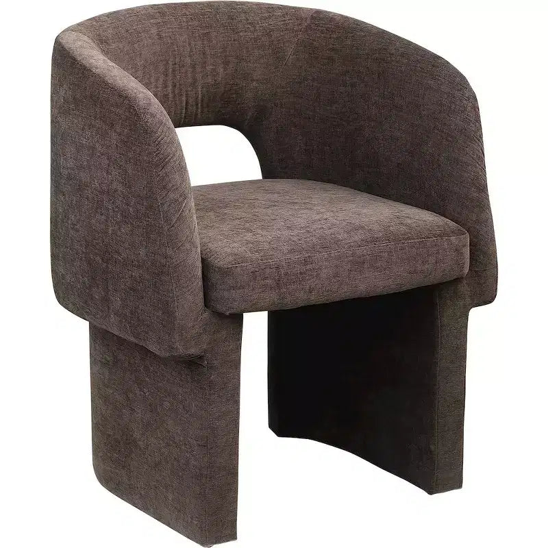 Chaise de salle à manger/chaise d'appoint en tissu chenille Emmet