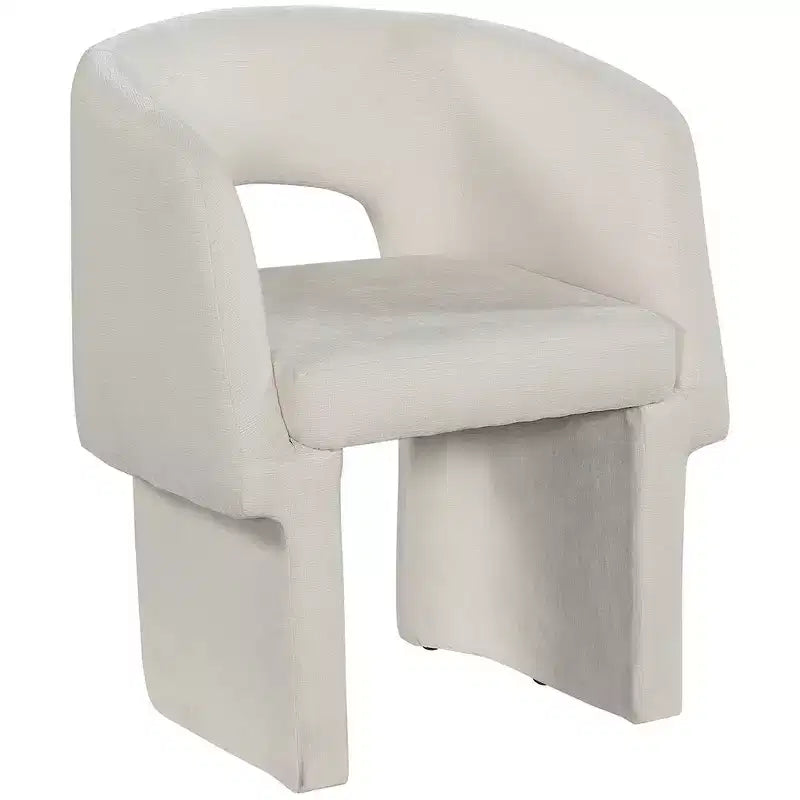 Chaise de salle à manger/chaise d'appoint en tissu chenille Emmet
