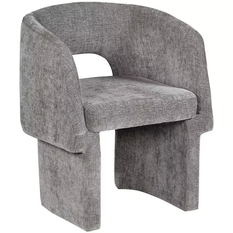 Chaise de salle à manger/chaise d'appoint en tissu chenille Emmet