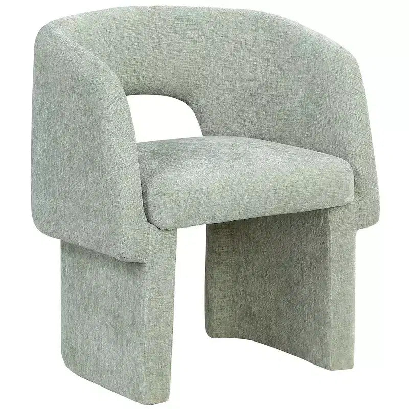 Chaise de salle à manger/chaise d'appoint en tissu chenille Emmet