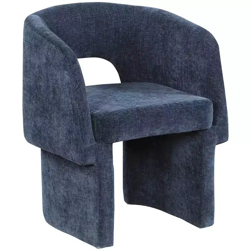 Chaise de salle à manger/chaise d'appoint en tissu chenille Emmet
