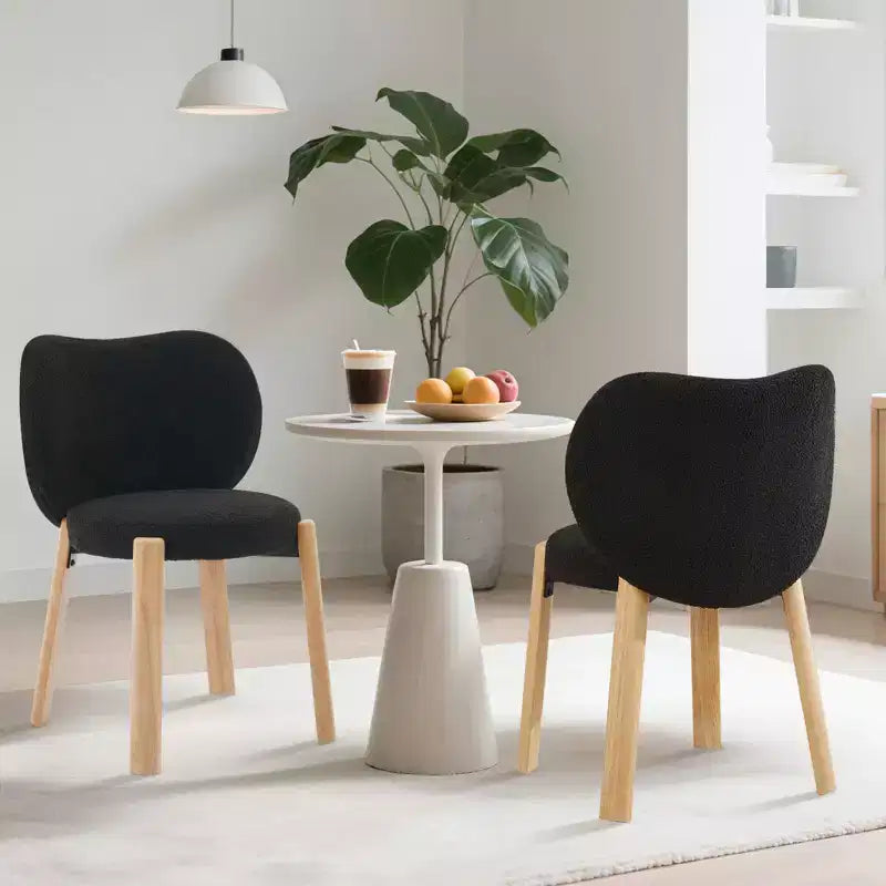 Fauteuil de coiffeuse en tissu Teddy pelucheux, jolies chaises de bureau avec dossier, chaise d'appoint roulante rembourrée pour salon/salle de maquillage/chambre à coucher