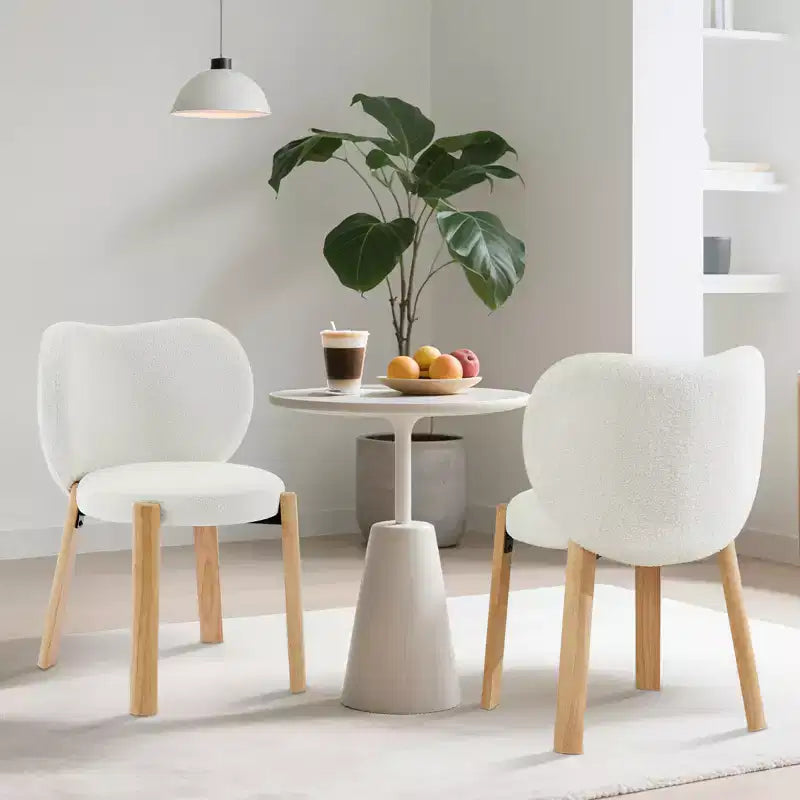Fauteuil de coiffeuse en tissu Teddy pelucheux, jolies chaises de bureau avec dossier, chaise d'appoint roulante rembourrée pour salon/salle de maquillage/chambre à coucher