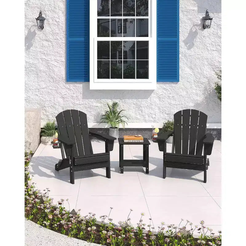 Chaise de patio extérieure, capacité de 172 kg, assise confortable, pliable, pour terrasse, pelouse, jardin