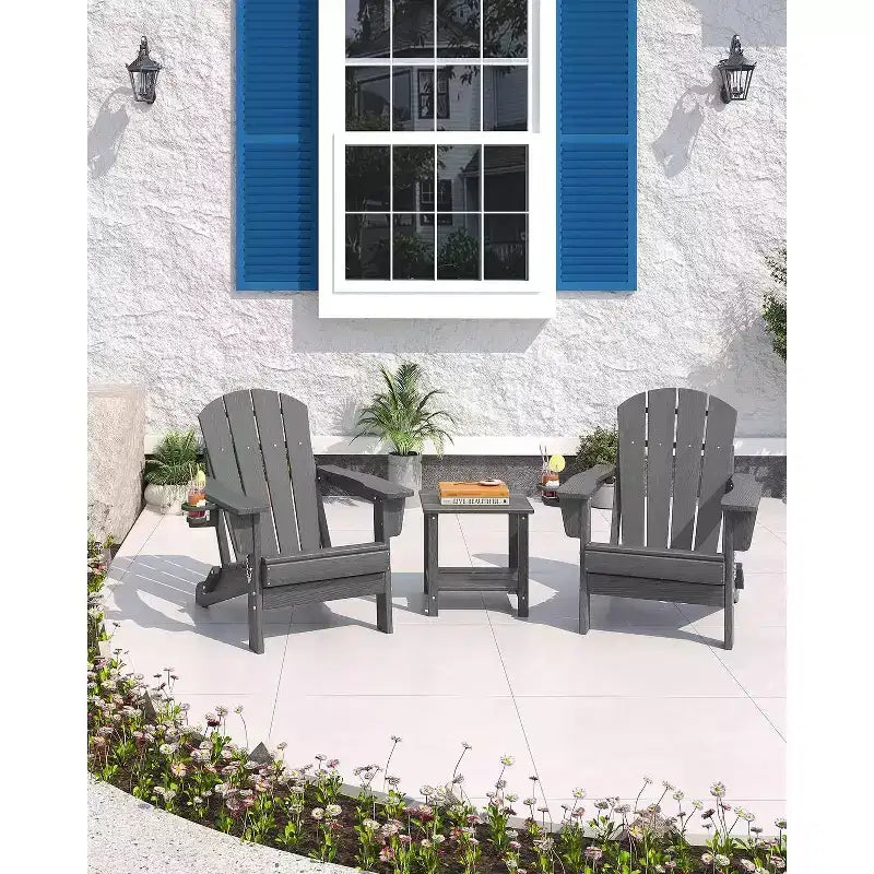 Chaise de patio extérieure, capacité de 172 kg, assise confortable, pliable, pour terrasse, pelouse, jardin