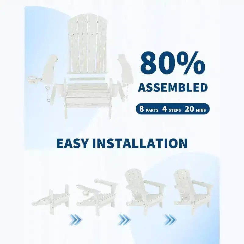 Chaise de patio extérieure, capacité de 172 kg, assise confortable, pliable, pour terrasse, pelouse, jardin