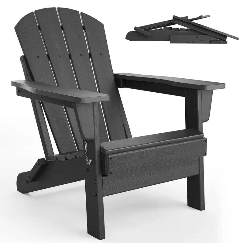 Outdoor Patio Chair, 380 LBS Capacity, Comfortable Seating, Collapsible, for Deck, Lawn, Garden