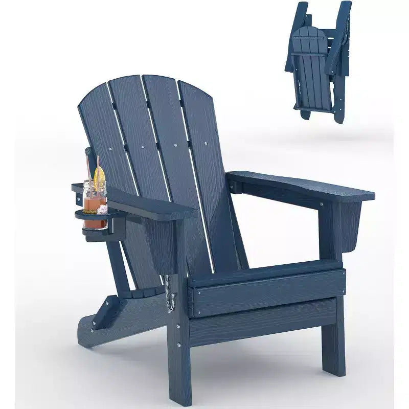 Chaise de patio extérieure, capacité de 172 kg, assise confortable, pliable, pour terrasse, pelouse, jardin