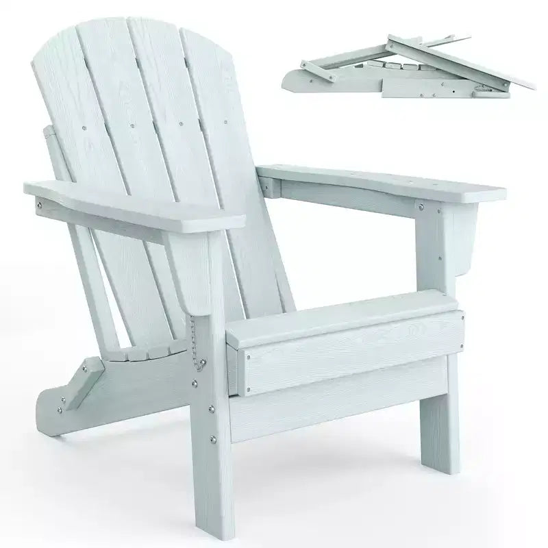 Chaise de patio extérieure, capacité de 172 kg, assise confortable, pliable, pour terrasse, pelouse, jardin