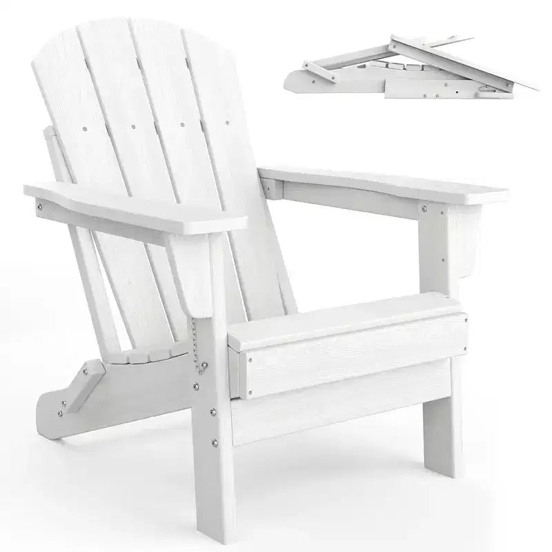 Chaise de patio extérieure, capacité de 172 kg, assise confortable, pliable, pour terrasse, pelouse, jardin