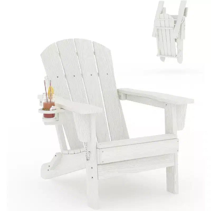 Chaise de patio extérieure, capacité de 172 kg, assise confortable, pliable, pour terrasse, pelouse, jardin