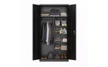 72 Heavy Duty Steel Wardrobe Cabinet with Lock - Metal Garage Storage Cabinet, Adjustable Shelves, Hanging Rod, Secure Closet Organizer