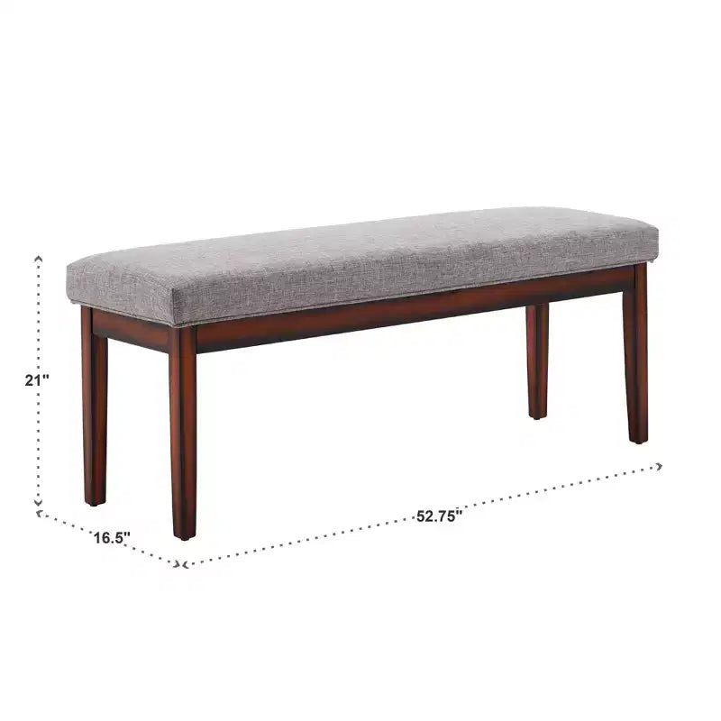 Banc rembourré finition espresso Quinby