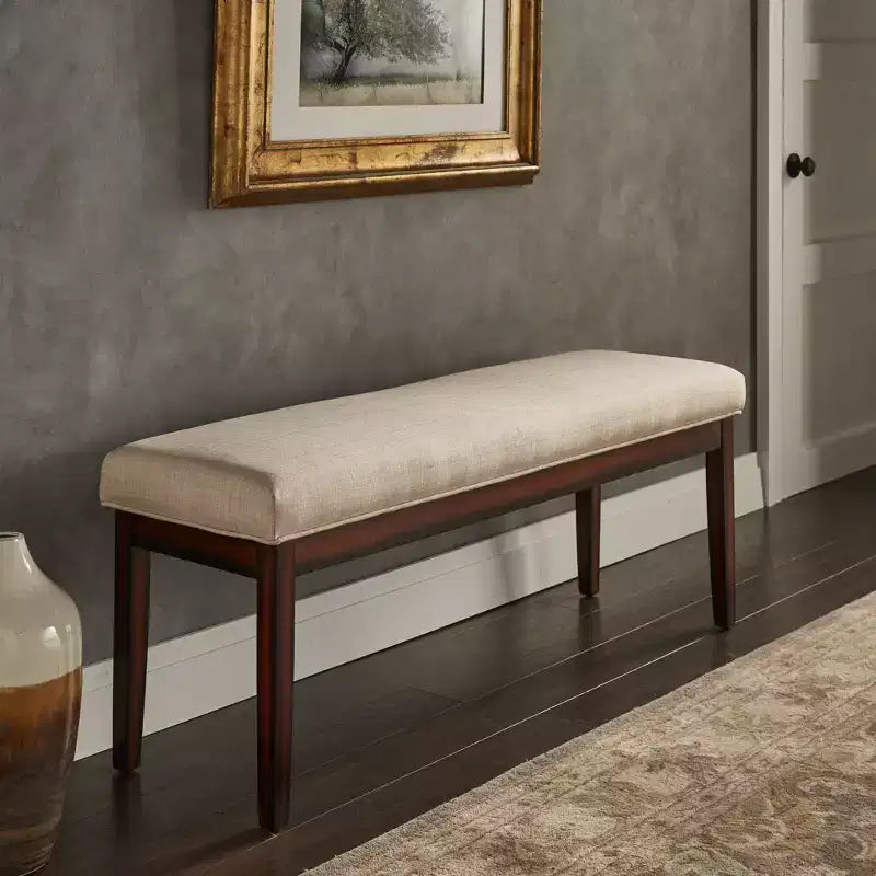 Banc rembourré finition espresso Quinby