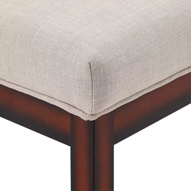 Banc rembourré finition espresso Quinby