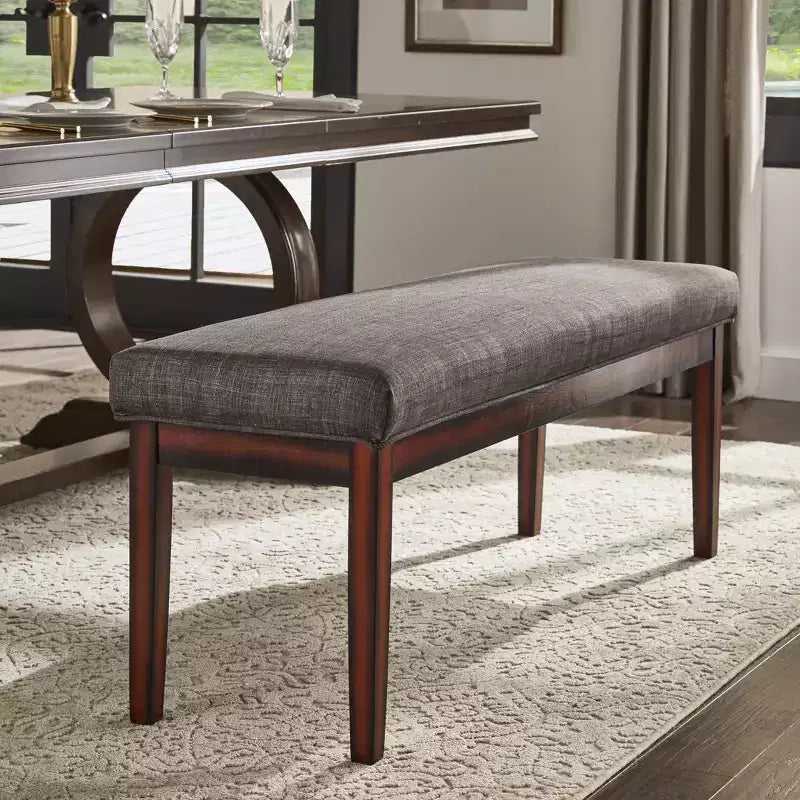 Banc rembourré finition espresso Quinby