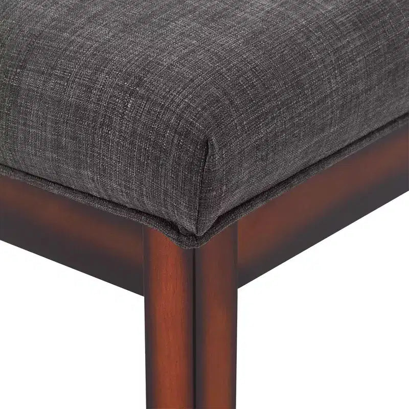 Banc rembourré finition espresso Quinby