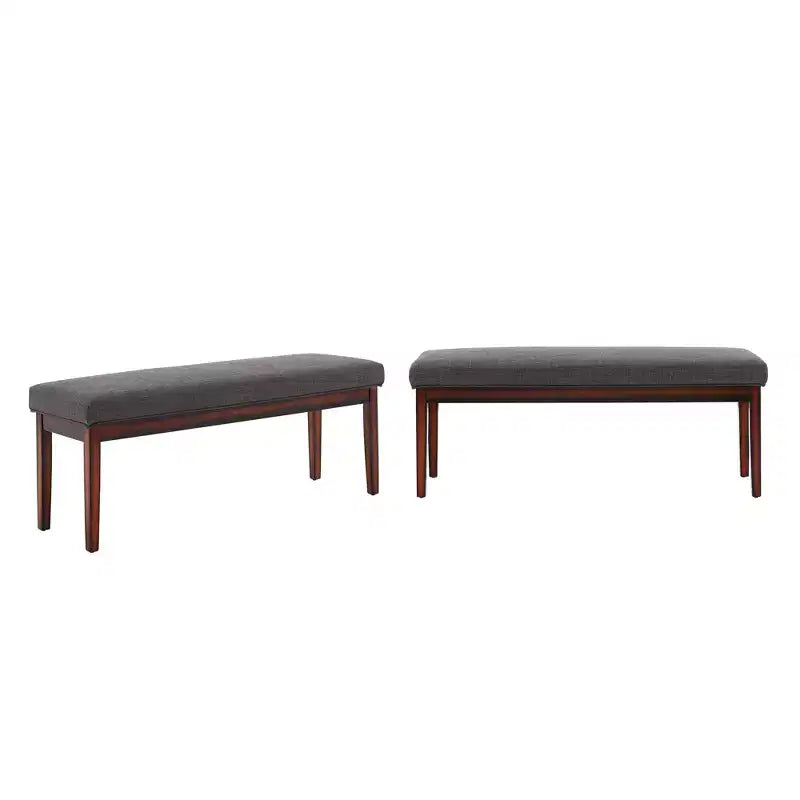 Banc rembourré finition espresso Quinby