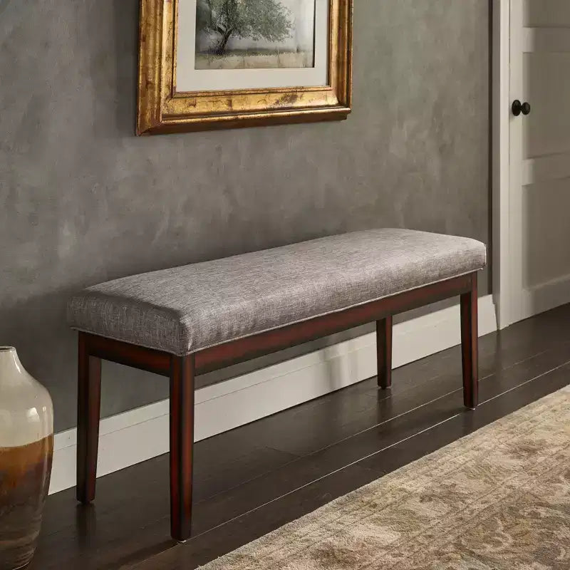 Banc rembourré finition espresso Quinby