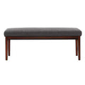 Quinby Upholstered Espresso Finish Bench - iNSPIRE Q