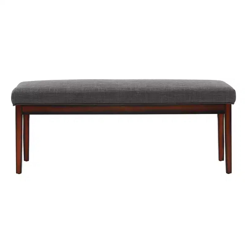 Quinby Upholstered Espresso Finish Bench - iNSPIRE Q