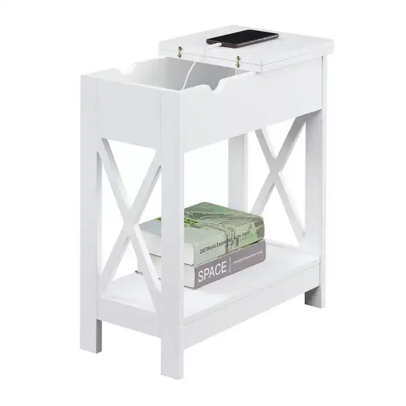 Table d'appoint rectangulaire en bois (1 pièce)