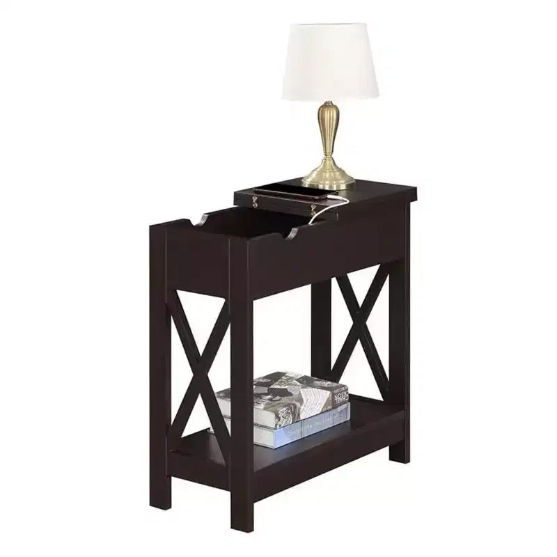 Table d'appoint rectangulaire en bois (1 pièce)
